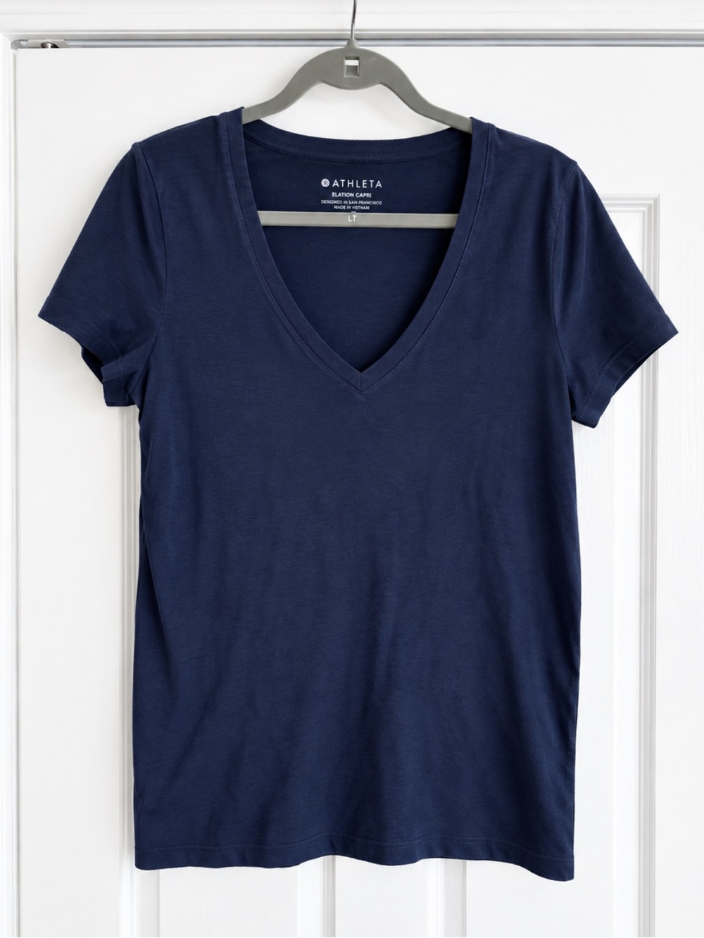 J. Crew Women's V-Neck Short Sleeve Tee - Slate Blue